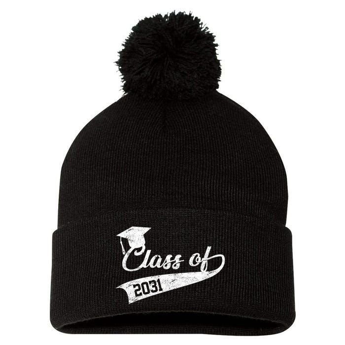 Class Of 2031 Graduate Pom Pom 12in Knit Beanie