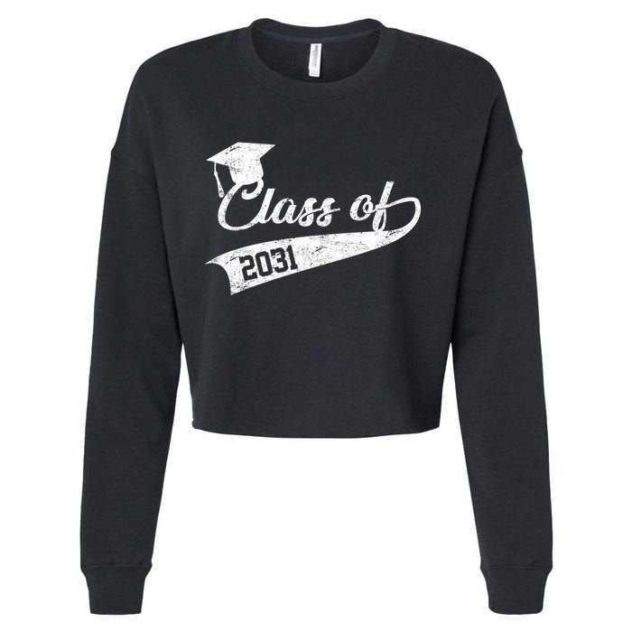 Class Of 2031 Graduate Cropped Pullover Crew