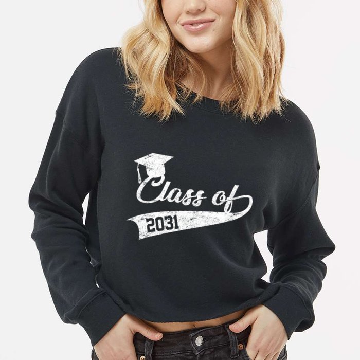 Class Of 2031 Graduate Cropped Pullover Crew