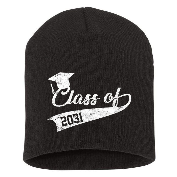 Class Of 2031 Graduate Short Acrylic Beanie