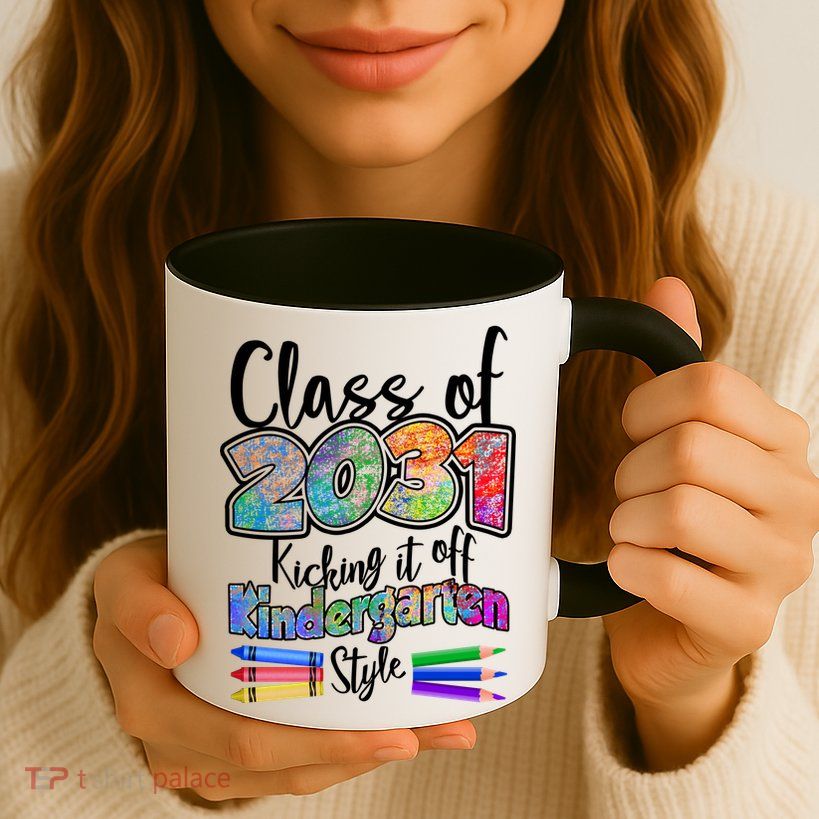 Class Of 2031 Kicking It Off Kindergarten Style Mug