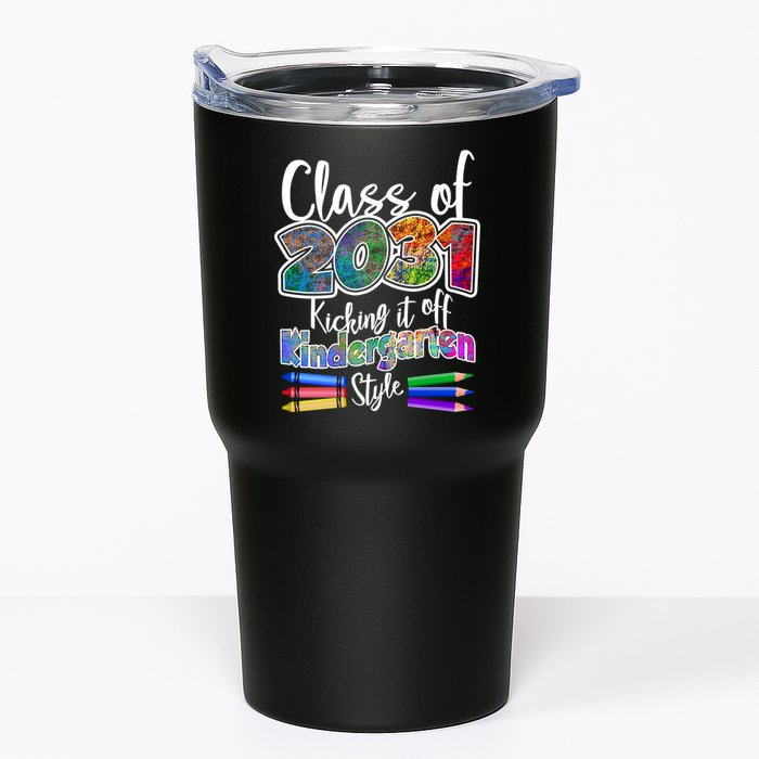 Class Of 2031 Kicking It Off Kindergarten Style Tumbler