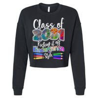 Class Of 2031 Kicking It Off Kindergarten Style Cropped Pullover Crew