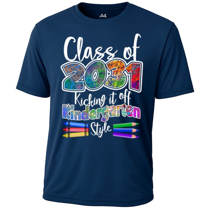 Class Of 2031 Kicking It Off Kindergarten Style Performance Shirt