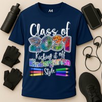 Class Of 2031 Kicking It Off Kindergarten Style Performance Shirt