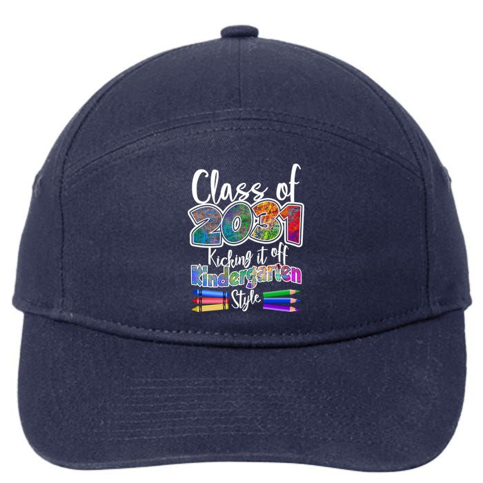 Class Of 2031 Kicking It Off Kindergarten Style 7-Panel Snapback Hat