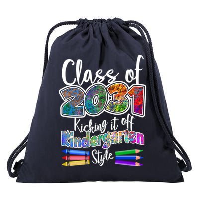 Class Of 2031 Kicking It Off Kindergarten Style Drawstring Bag