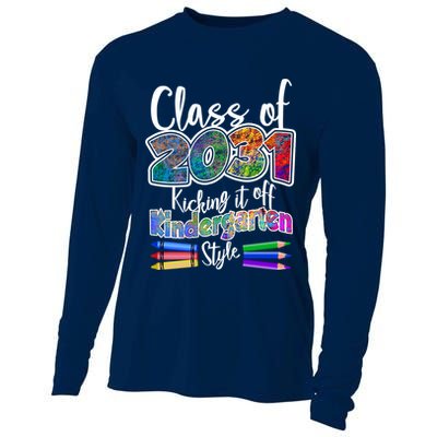 Class Of 2031 Kicking It Off Kindergarten Style Cooling Performance Long Sleeve Crew
