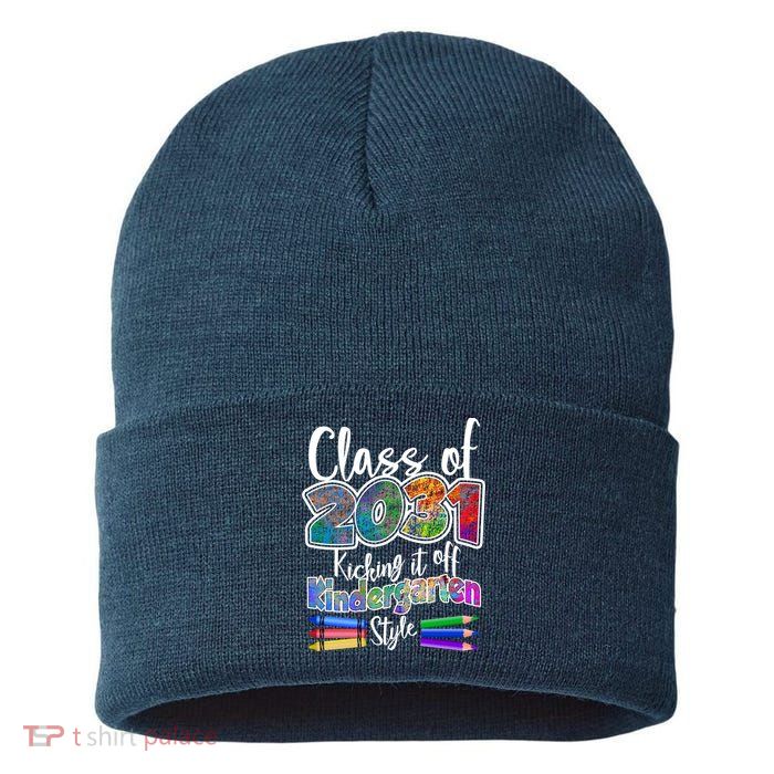 Class Of 2031 Kicking It Off Kindergarten Style Sustainable Knit Beanie