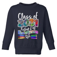Class Of 2031 Kicking It Off Kindergarten Style Toddler Sweatshirt