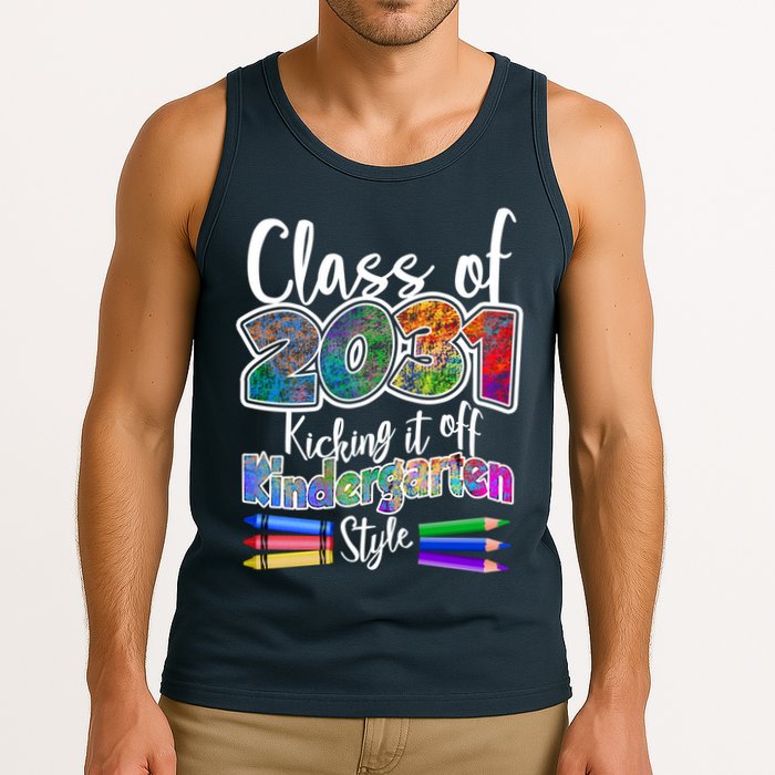 Class Of 2031 Kicking It Off Kindergarten Style Tank Top