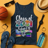Class Of 2031 Kicking It Off Kindergarten Style Tank Top