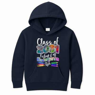 Class Of 2031 Kicking It Off Kindergarten Style Kids Hoodie
