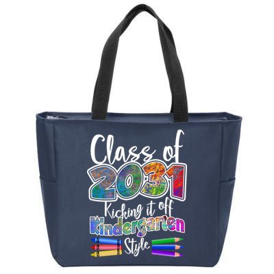 Class Of 2031 Kicking It Off Kindergarten Style Zip Tote Bag