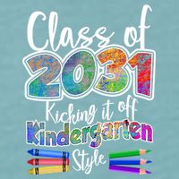 Class Of 2031 Kicking It Off Kindergarten Style Sueded Cloud Jersey T-Shirt