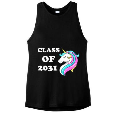 Class Of 2031 Unicorn Ladies PosiCharge Tri-Blend Wicking Tank
