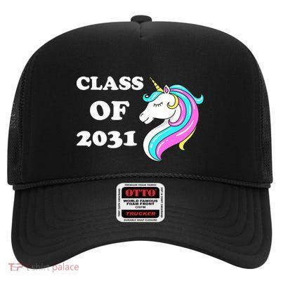 Class Of 2031 Unicorn High Crown Mesh Back Trucker Hat