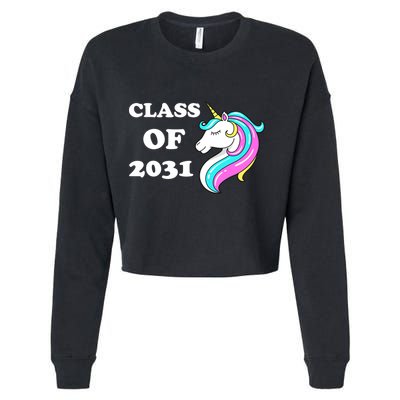 Class Of 2031 Unicorn Cropped Pullover Crew