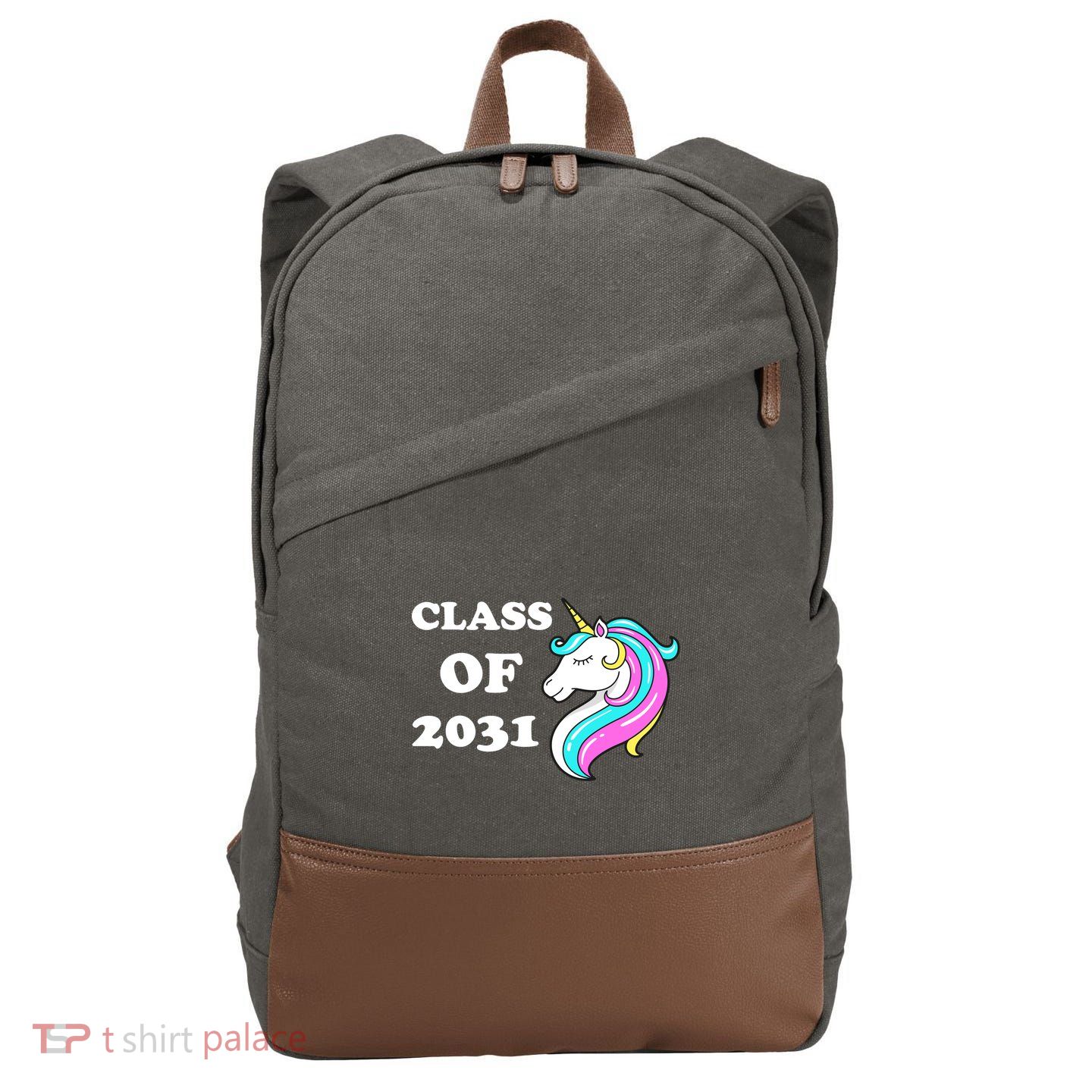 Class Of 2031 Unicorn Cotton Canvas Backpack