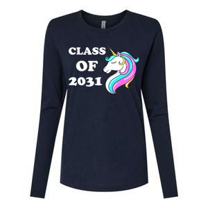 Class Of 2031 Unicorn Womens Cotton Relaxed Long Sleeve T-Shirt