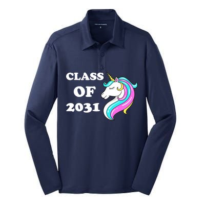 Class Of 2031 Unicorn Silk Touch Performance Long Sleeve Polo