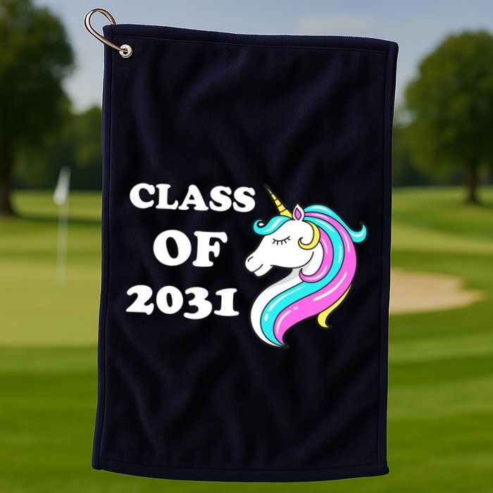 Class Of 2031 Unicorn Golf Towel