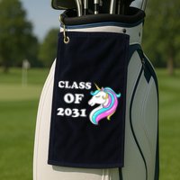 Class Of 2031 Unicorn Golf Towel