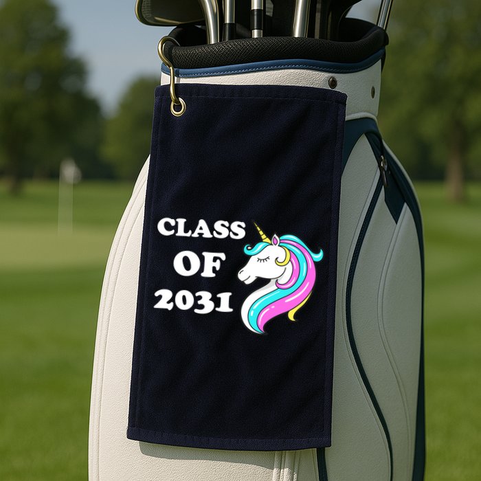 Class Of 2031 Unicorn Golf Towel