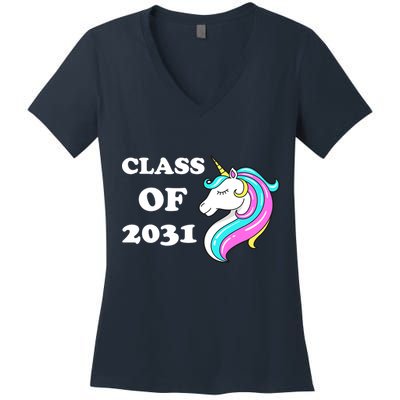 Class Of 2031 Unicorn Women's V-Neck T-Shirt