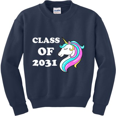 Class Of 2031 Unicorn Kids Sweatshirt