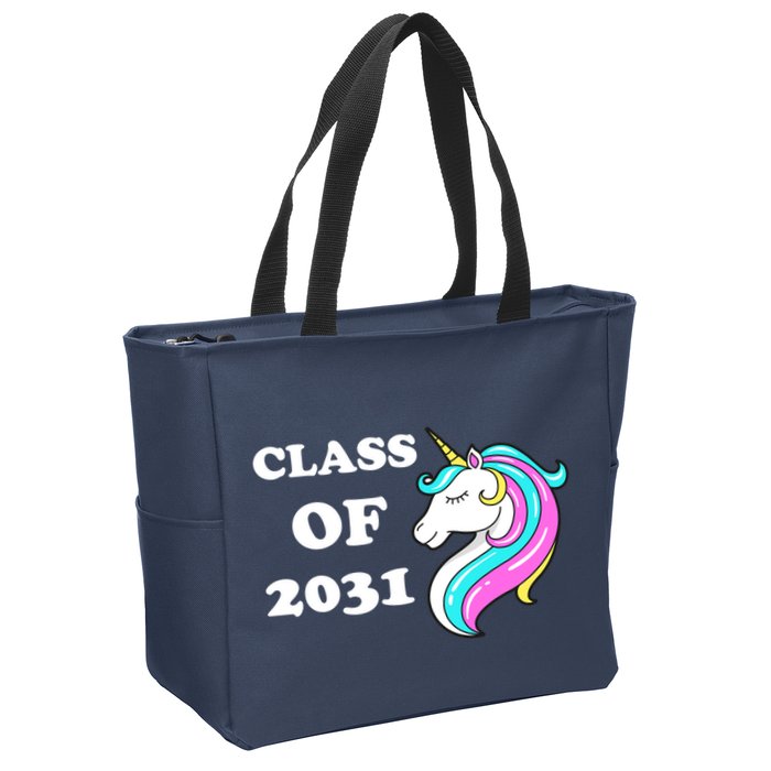 Class Of 2031 Unicorn Zip Tote Bag