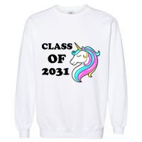 Class Of 2031 Unicorn Garment-Dyed Sweatshirt