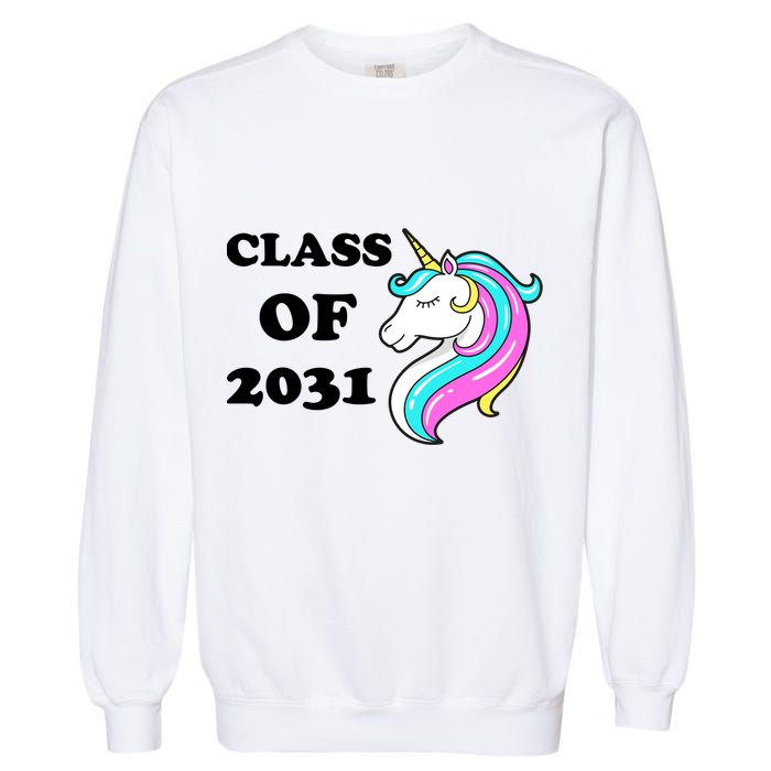 Class Of 2031 Unicorn Garment-Dyed Sweatshirt