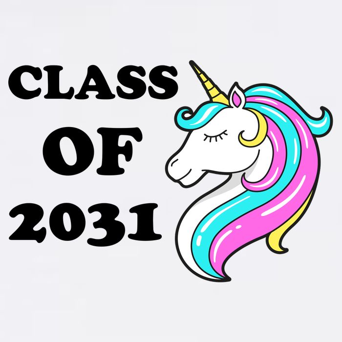 Class Of 2031 Unicorn Garment-Dyed Sweatshirt