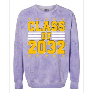 Class Of 2032 First Day Of Kindergarten Colorblast Crewneck Sweatshirt