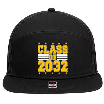 Class Of 2032 First Day Of Kindergarten 7 Panel Mesh Trucker Snapback Hat