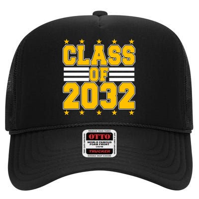 Class Of 2032 First Day Of Kindergarten High Crown Mesh Back Trucker Hat