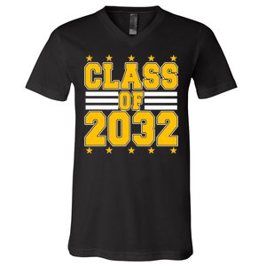 Class Of 2032 First Day Of Kindergarten V-Neck T-Shirt