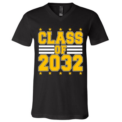 Class Of 2032 First Day Of Kindergarten V-Neck T-Shirt