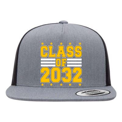 Class Of 2032 First Day Of Kindergarten Flat Bill Trucker Hat