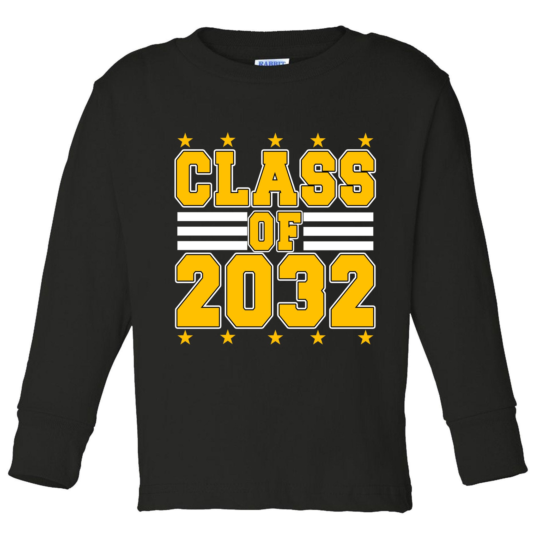 Class Of 2032 First Day Of Kindergarten Toddler Long Sleeve Shirt