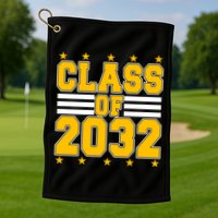 Class Of 2032 First Day Of Kindergarten Golf Towel
