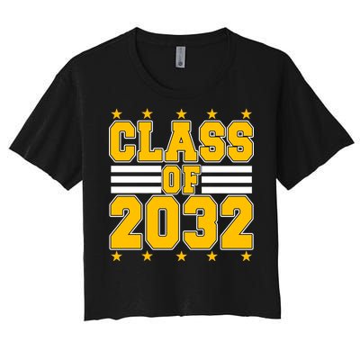 Class Of 2032 First Day Of Kindergarten Women's Crop Top Tee