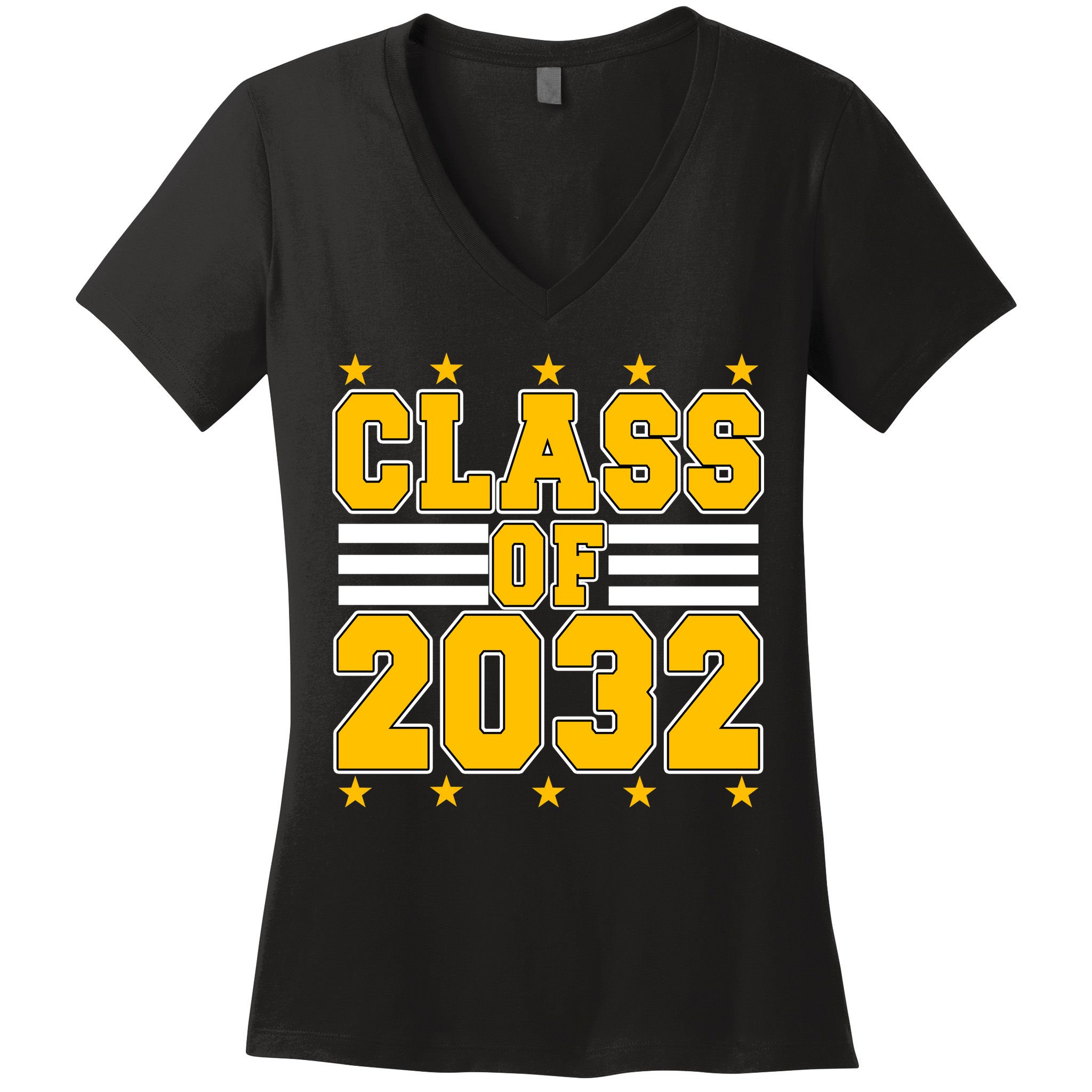 Class Of 2032 First Day Of Kindergarten Women's V-Neck T-Shirt