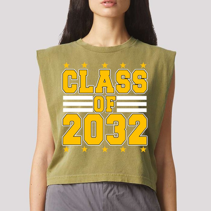 Class Of 2032 First Day Of Kindergarten Garment-Dyed Women's Muscle Tee