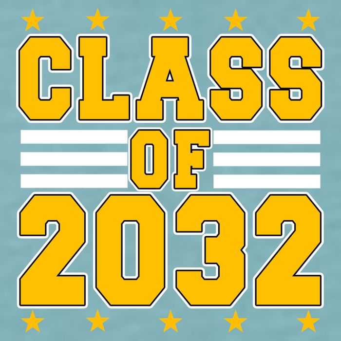 Class Of 2032 First Day Of Kindergarten Sueded Cloud Jersey T-Shirt