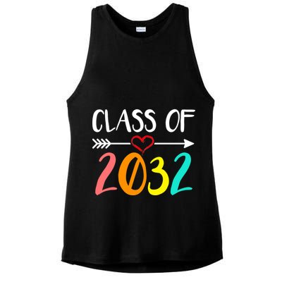Class Of 2032 First Day Of School Kindergarten Ladies PosiCharge Tri-Blend Wicking Tank