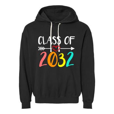 Class Of 2032 First Day Of School Kindergarten Garment-Dyed Fleece Hoodie