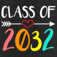 Class Of 2032 First Day Of School Kindergarten 7 Panel Mesh Trucker Snapback Hat