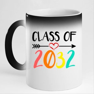 Class Of 2032 First Day Of School Kindergarten 11oz Black Color Changing Mug